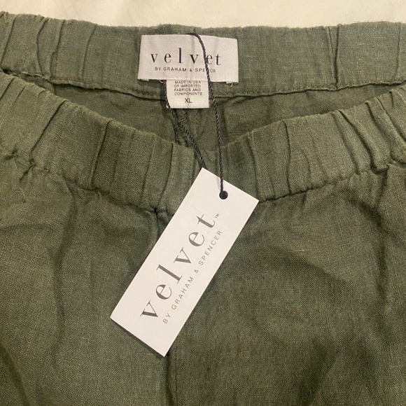 NWT Velvet by Graham & Spencer Lola Linen Pant - Picture 3 of 3